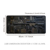 Extra Large Gaming Mouse Pad & Extended Desk Mat - Tactical Military Design with Realistic Gun & Ammo Layout, Non-Slip Rubber Base, Washable Faux Leather Surface, Durable Office & Gaming Mat for PC, Computer, Workstation Accessories, Extra Extra Large Mou