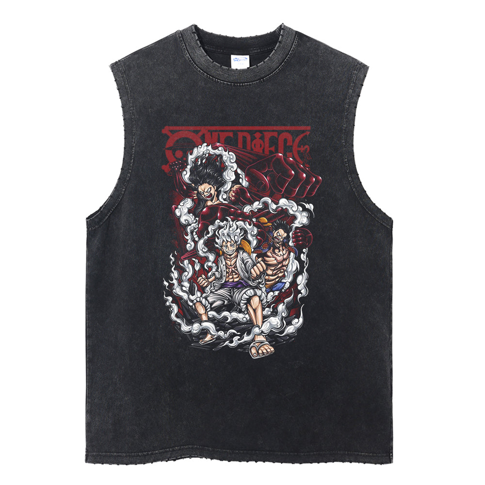 Luffy Vintage Tank Top V1 Tank Tops