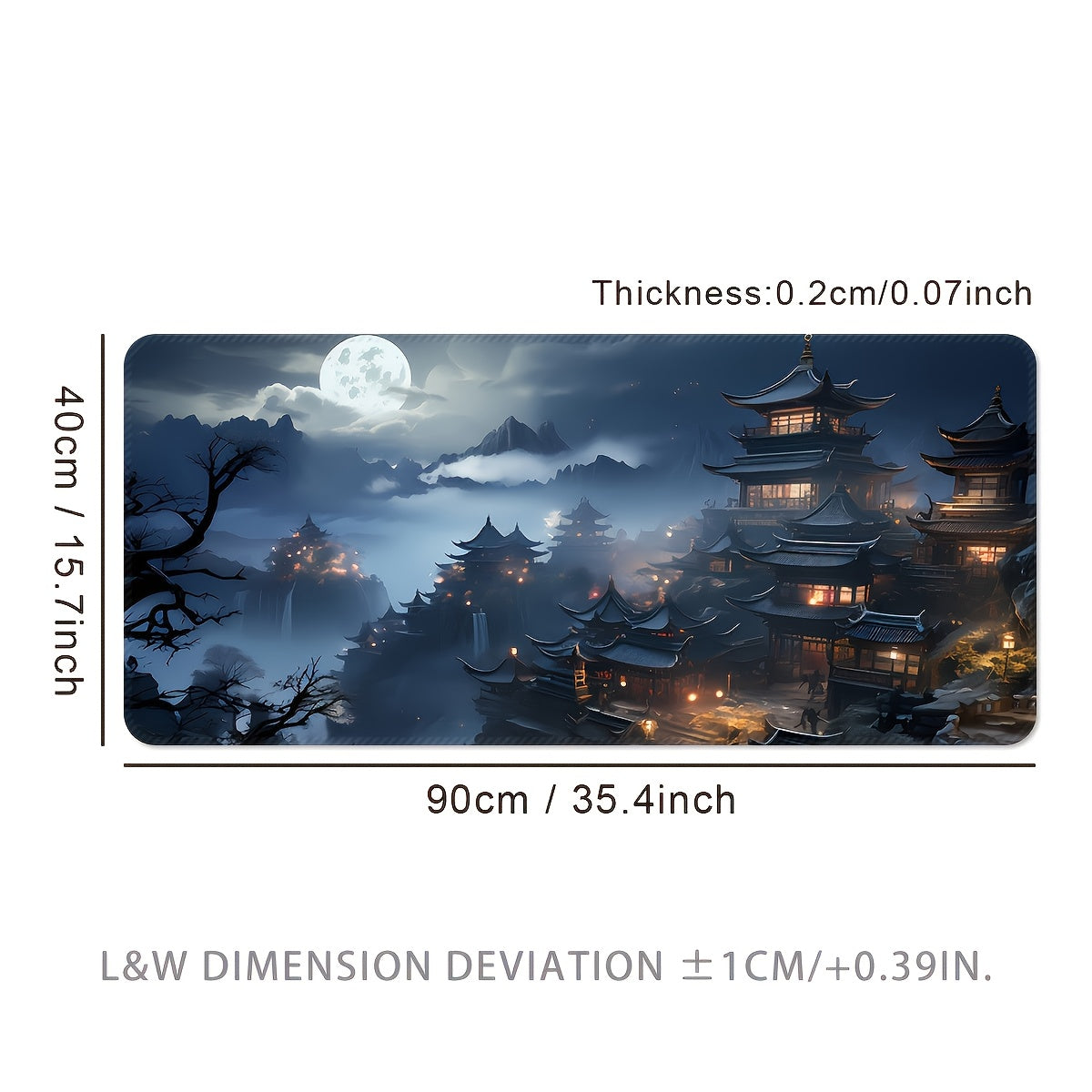 Extra-Large Gaming Mouse Pad - Extended Desk Mat with Non-Slip Rubber Base, Thick Cushioned Surface for PC, Laptop, Office & Home Use - Spacious Workspace for Gamers, Professionals, Students - Durable Computer Accessory, Large Mousepad for Desk, Professio