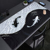 Large Gaming Mouse Pad with Yin-Yang Dragon & Tai Chi Design - Non-Slip Rubber Base, Polyester Surface Desk Mat for Office, Gaming, Home - Ideal Gift for Gamers, Students, Professionals - Asian Martial Arts Inspired Aesthetic Desk Accessory