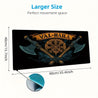 Retro Viking_1 Digital Printing Mouse Pad Computer Keyboard Pad Large Rubber Base Mouse Pad Game Accessories Office Computer PC Birthday Gift Game Player Laptop Light Luxury Desk Pad 40x90cm(15.7x35.4in)