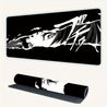 XXL Anime-Style Gaming Mouse Pad - Shadowy Glimpse Intense Eyes & Fragmented Face Design, Non-Slip Rubber Base, Precision Comfort for Office & PC Gaming, Large Desk Mat for Anime Fans, Anime Mousepad, Workstation Setup, Bold Graphics, Durable Construction 27.5*11.8inch(70X30cm)