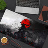 [Vibrant Gaming Mouse Pad] Vibrant Red 1pc Japanese Samurai Anime Large Gaming Mouse Pad & Desk Mat | Anti-Slip Rubber Base, Stitched Edges, Durable Construction, Extended Mousepad for PC Gaming, Home Office Desk, Computer Workspace