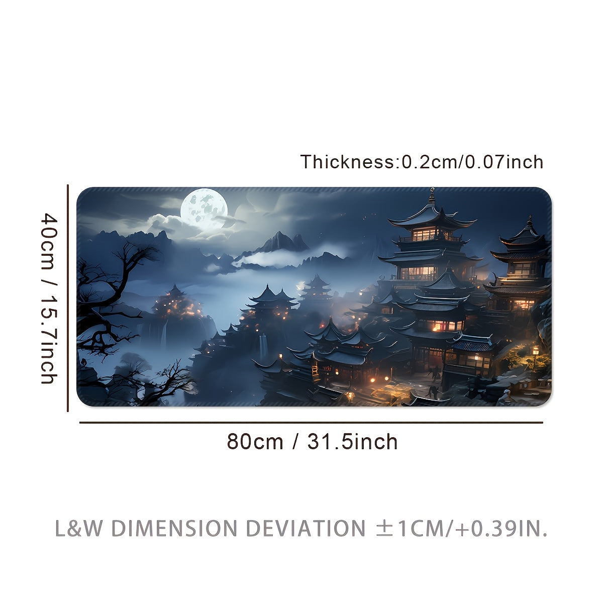 Extra-Large Gaming Mouse Pad - Extended Desk Mat with Non-Slip Rubber Base, Thick Cushioned Surface for PC, Laptop, Office & Home Use - Spacious Workspace for Gamers, Professionals, Students - Durable Computer Accessory, Large Mousepad for Desk, Professio