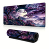 Large Cherry Blossom Landscape Mouse Pad & Gaming Desk Mat - Non-Slip Rubber Base, Thick Stitched Edges, Vibrant Night Sky Mountain Moon Design for Home Office & Gaming, Durable Gift for Birthdays Christmas (No Battery Needed), Large Gaming Mouse Pad, Non
