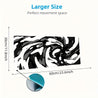 1pc Large Abstract Twisted Swirl Digital Print Mouse Pad & Desk Mat - Non-Slip Washable Polyester Gaming Surface with Wrist Support, Black White Gray Swirl Design for PC, Laptop, Office - Gamer Gift, Mouse Pads for Desk 30x60cm(11.8x23.6in)