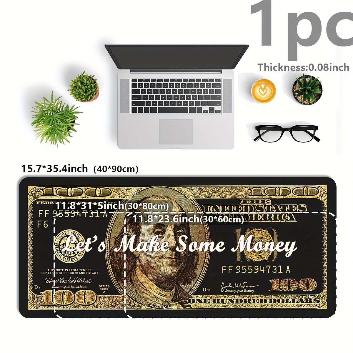 Armed Skeleton Gaming Mouse Pad with Name/Text - Durable Rubber Non-Slip Mouse Pad, Suitable for Keyboard, PC, Laptop, Office and Gaming Desk Accessories