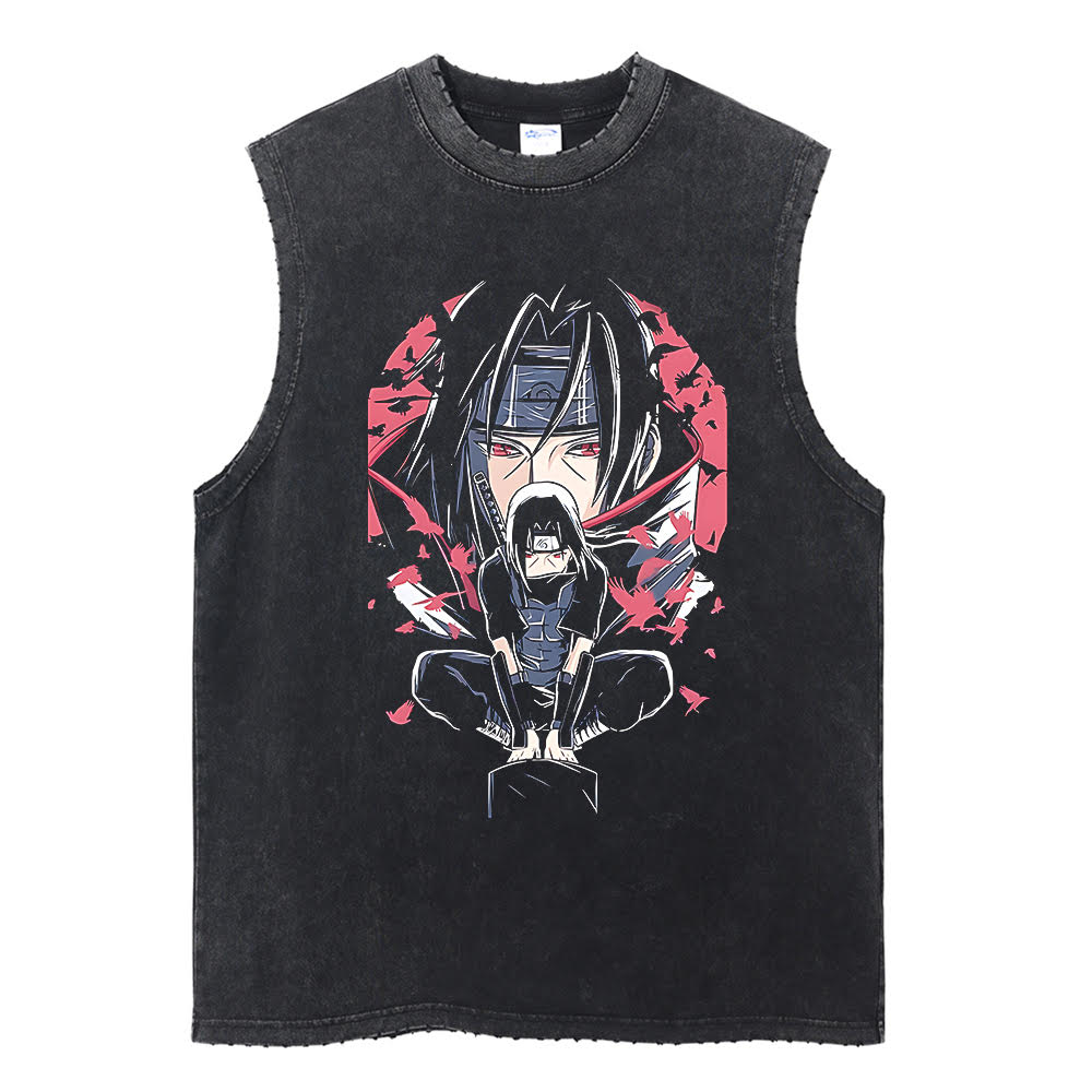 Itachi Uchiha "The Prodigy" Vintage Tank Top Tank Tops