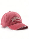 LA Vintage Baseball Cap Red