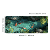 XXL Koi Fish Desk Pad - Non-Slip, Stitched Edge Gaming Mouse Mat with Beautiful Nature Scene | Durable & Smooth Surface for Home Office Comfort | Perfect Gift Idea 31.4*15.7inch(80X40cm)