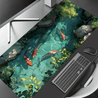 XXL Koi Fish Desk Pad - Non-Slip, Stitched Edge Gaming Mouse Mat with Beautiful Nature Scene | Durable & Smooth Surface for Home Office Comfort | Perfect Gift Idea