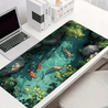 XXL Koi Fish Desk Pad - Non-Slip, Stitched Edge Gaming Mouse Mat with Beautiful Nature Scene | Durable & Smooth Surface for Home Office Comfort | Perfect Gift Idea