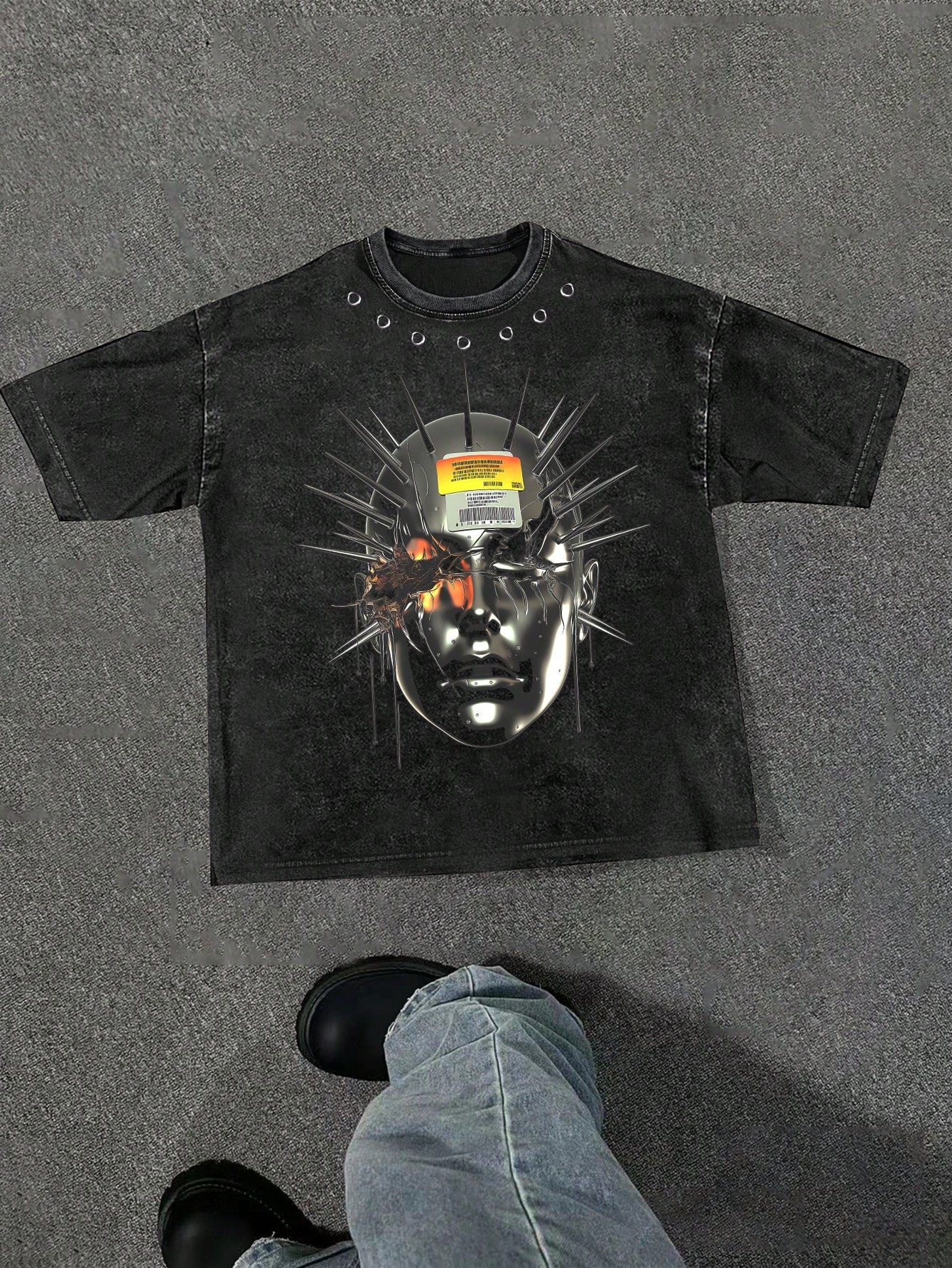 The 'Chrome Explode' Tee Black