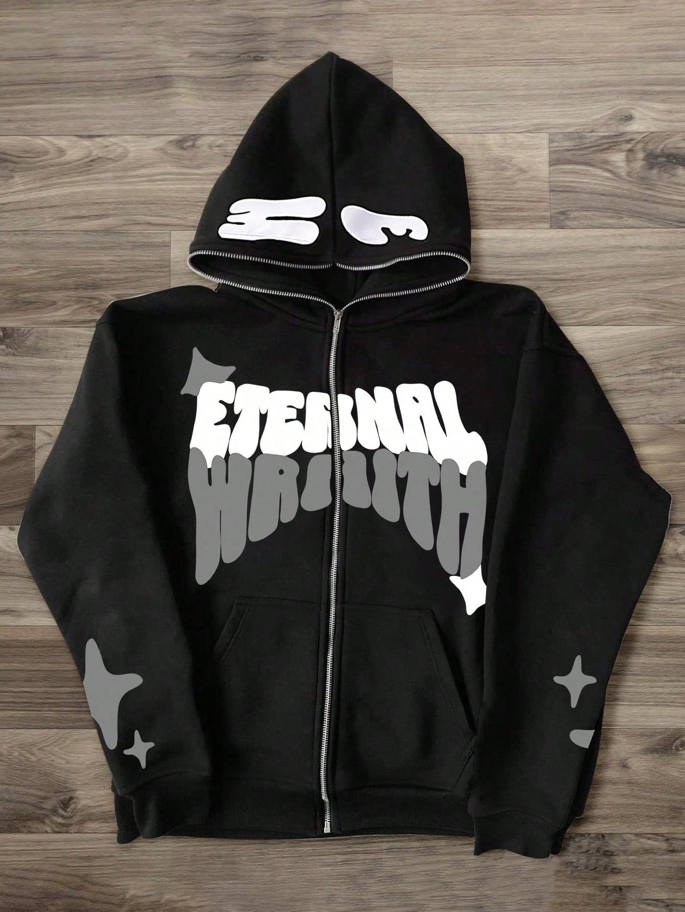 'Eternal Wraith' Zip Hoodie Black