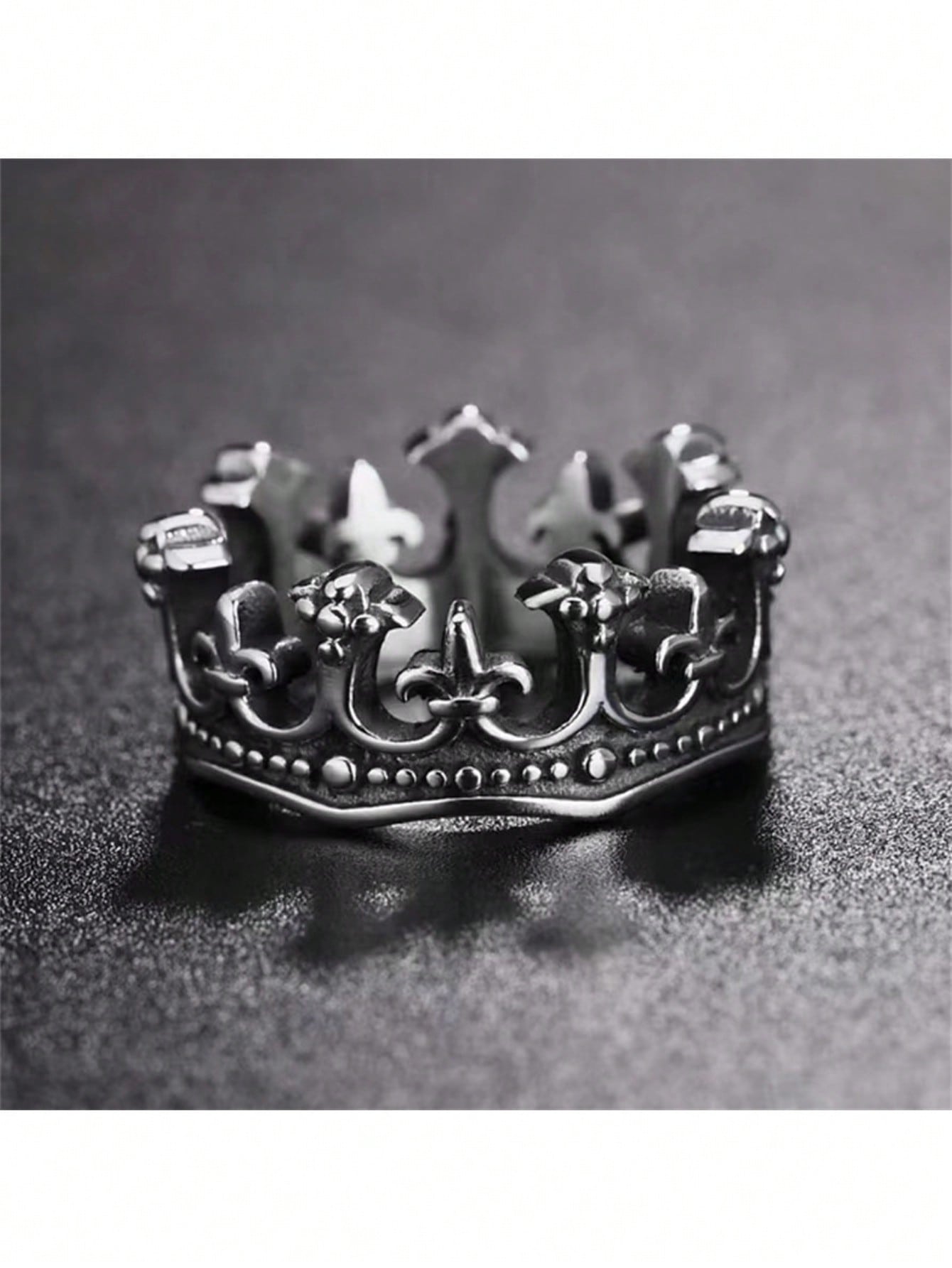 Crown Ring - Antique Silver Silver Ring