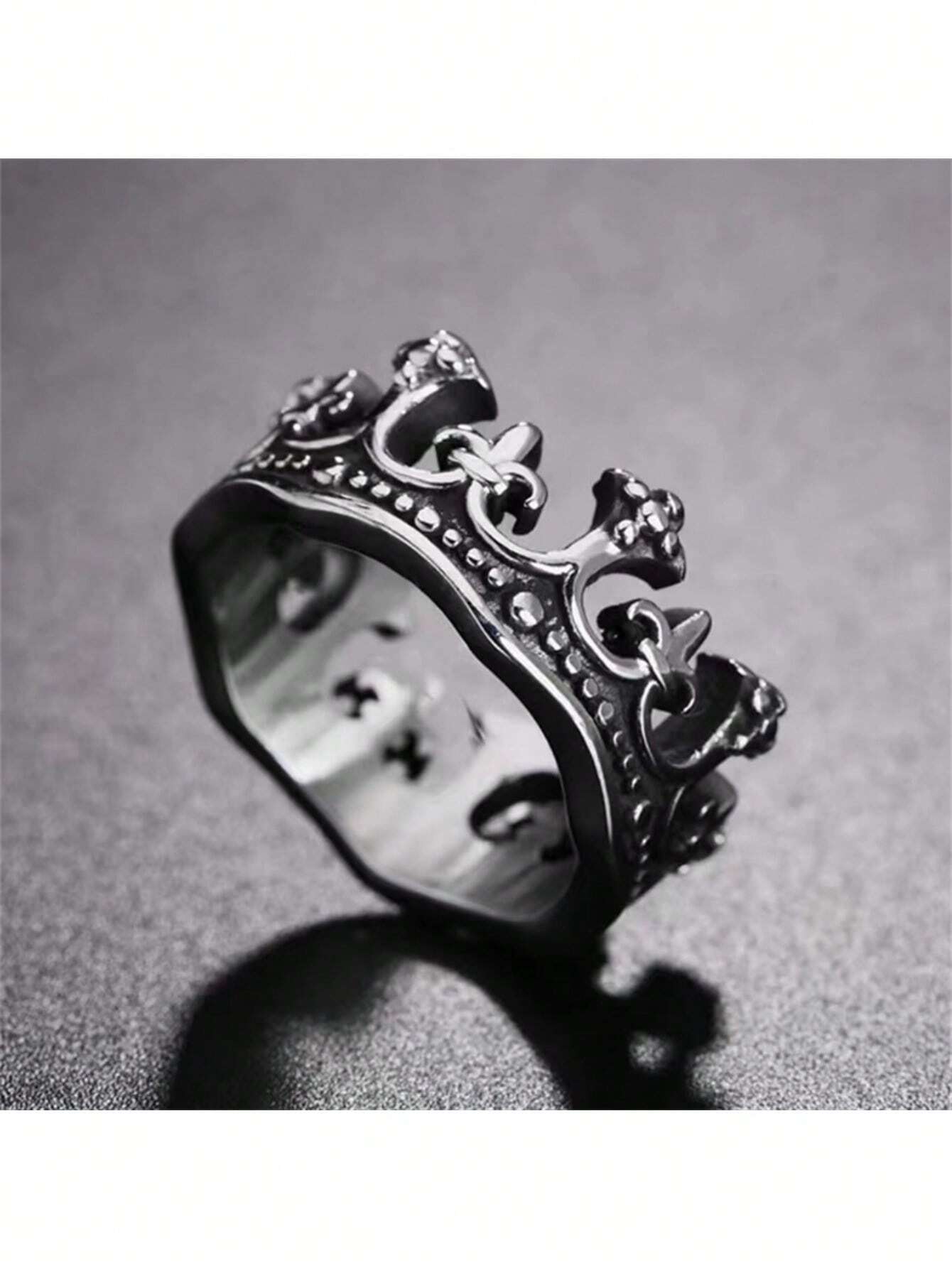 Crown Ring - Antique Silver Ring