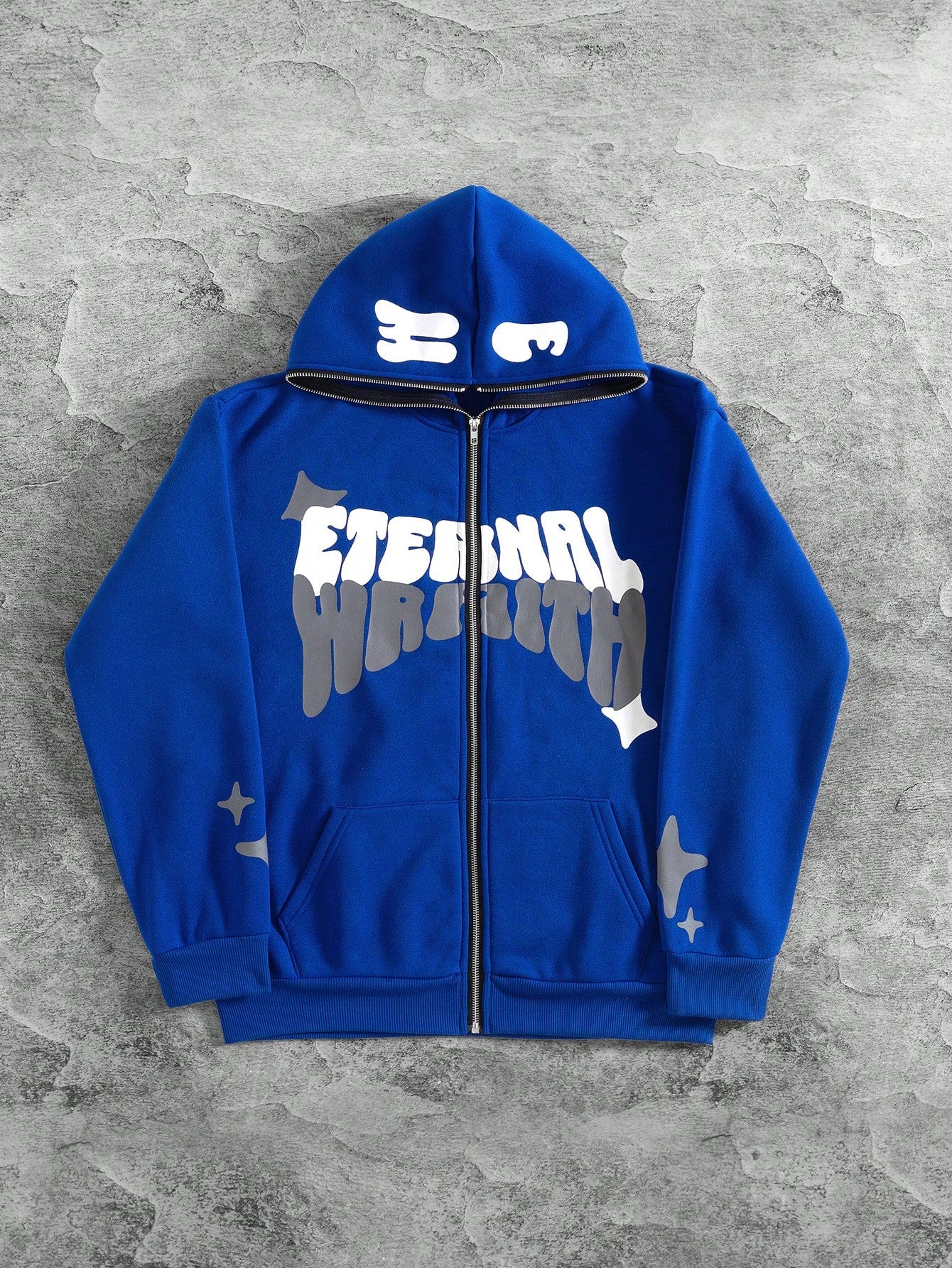 'Eternal Wraith' Zip Hoodie Royal Blue