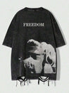 'Freedom' Vintage Distressed Tee