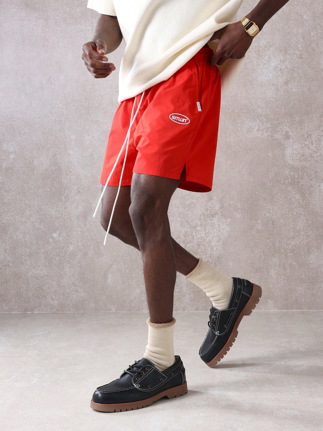 SMWN Nylon Performance running shorts Red shorts