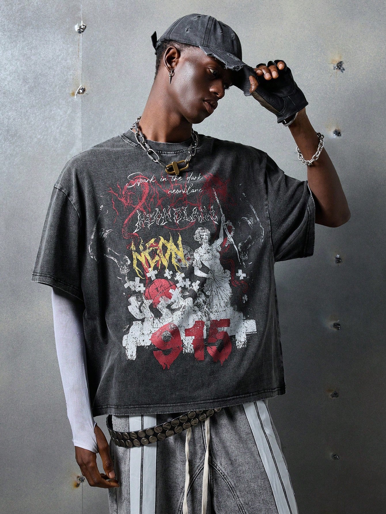 Neon Graphic Print Vintage Tee t-shirt