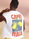 Capri Italy Print Sleeveless Cropped Tank tank