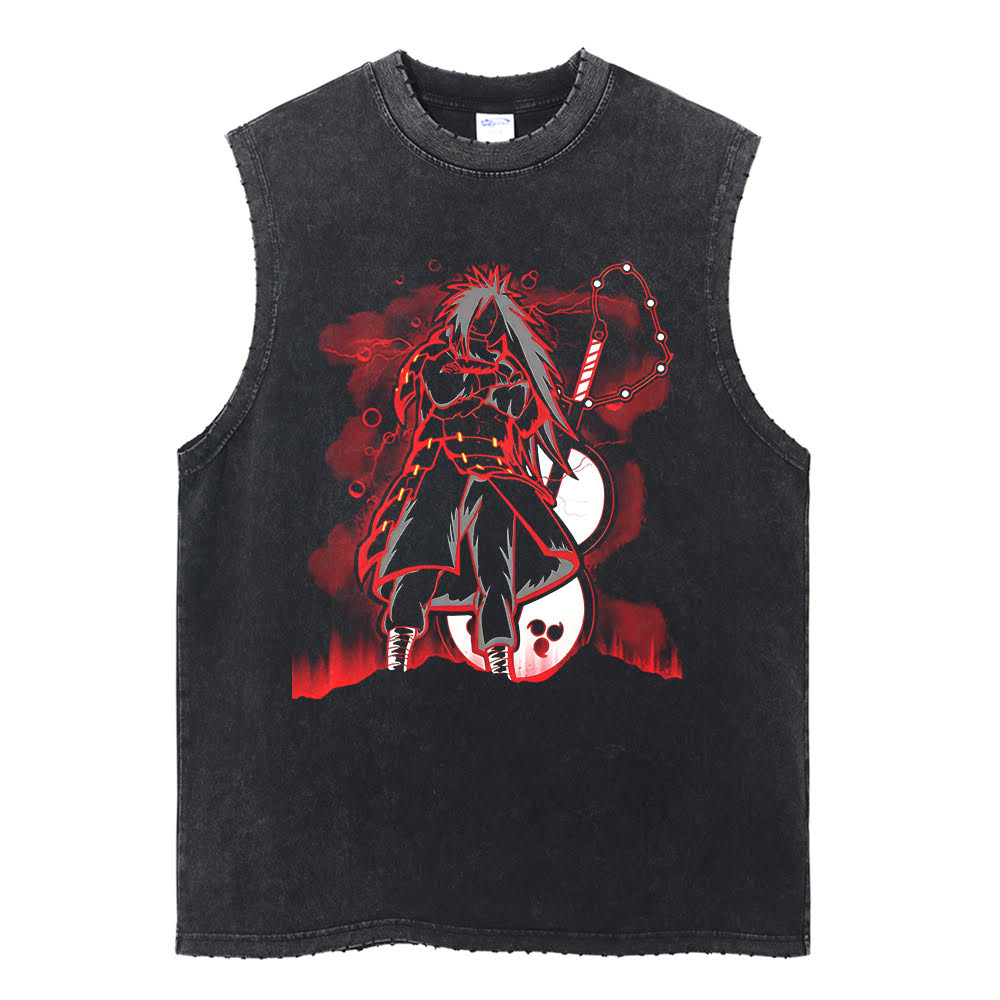 Madara Uchiha "God of War" Vintage Tank Top Tank Tops