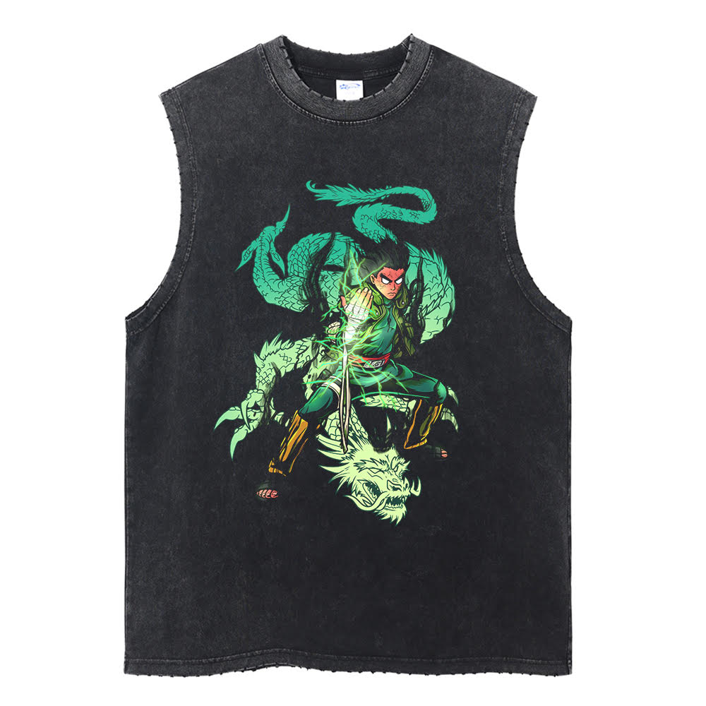 Rock Lee "The Green Beast" Vintage Tank Top Tank Tops