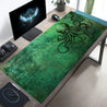 1pc Extra Large Cthulhu Mouse Pad & Desk Mat - Non-Slip Rubber Base, Durable Polyester Surface with Ergonomic Wavy Edges, Vibrant Green Octopus Tentacle Lovecraftian Artwork for Office, Gaming, Home Desk - Horror Literature Fan Gift, Workspace Setup, Stur
