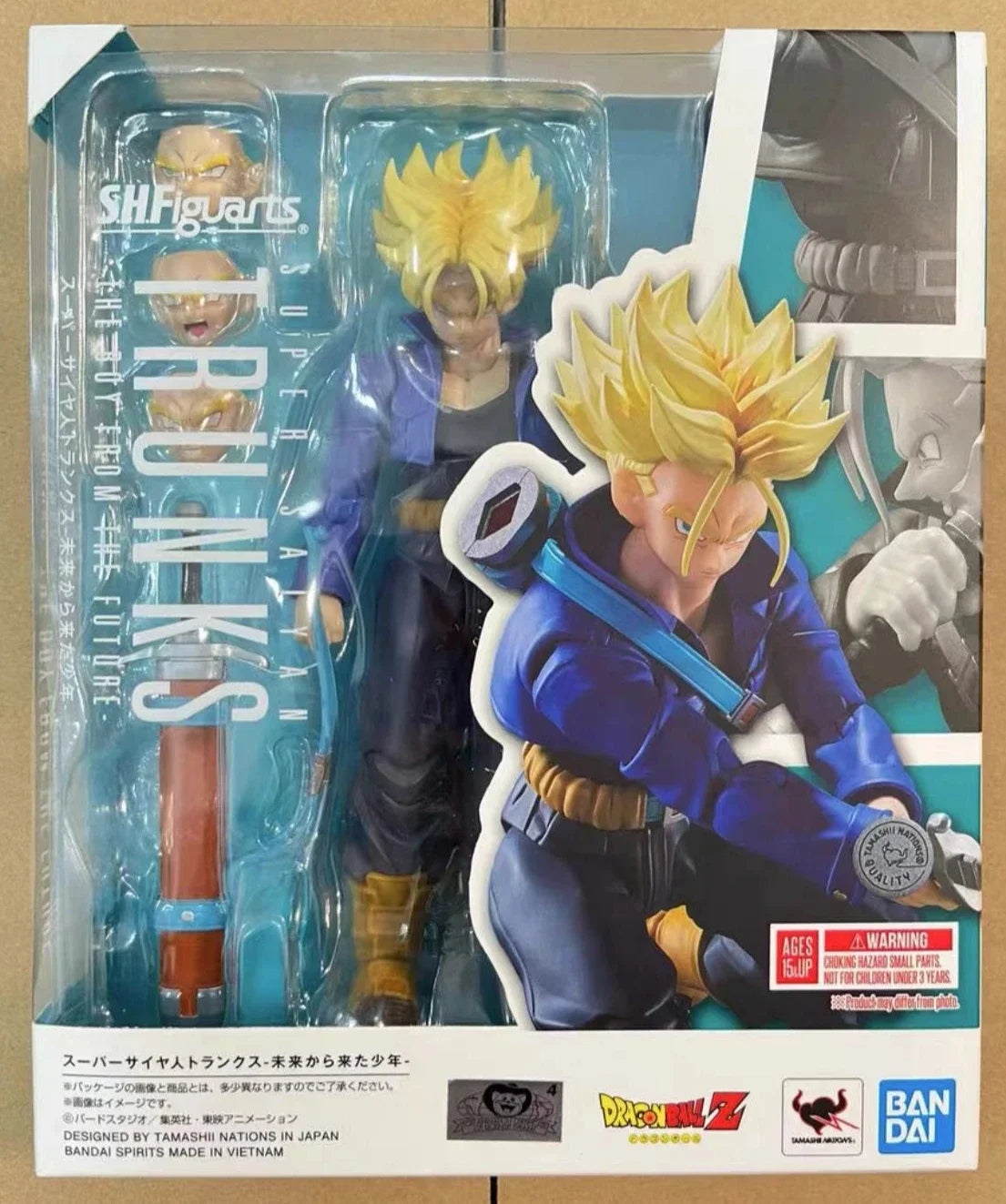 Dragon Ball Trunks Anime Figures SHF Saiyan Saiyan Trunks Boy From Future Collection Model Action Figure Toy Birthday Gift Decor