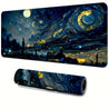 Extra Long & Thick Large Gaming Mouse Pad - Non-Slip Rubber Desk Mat with Precision Lock Edges, Washable Surface & Van Gogh Starry Night Design - Ideal Gift for Gamers