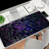 [Futuristic Mouse Pad] Extra-Large Futuristic Black Mouse Pad with Vibrant Neon Lines - High-Quality Rubber Base & Precision Edge Stitching - Durable Desk Mat for Gaming & Office Decor - Ideal Gift, Mouse Pads for Desk