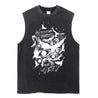 The Crow Master Vintage Tank Top White Print Tank Tops