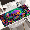 [Vibrant Gaming Mouse Pad] Large Skull Gaming Mouse Pad | Vibrant Purple & Blue Artwork, Non-Slip Rubber Base - Perfect for Gamers, Office Workers, E-Sports & Streaming - Great Gift for Desk Enthusiasts, Gaming Desk Accessory, Artistic Desk Mat, Nonslip B