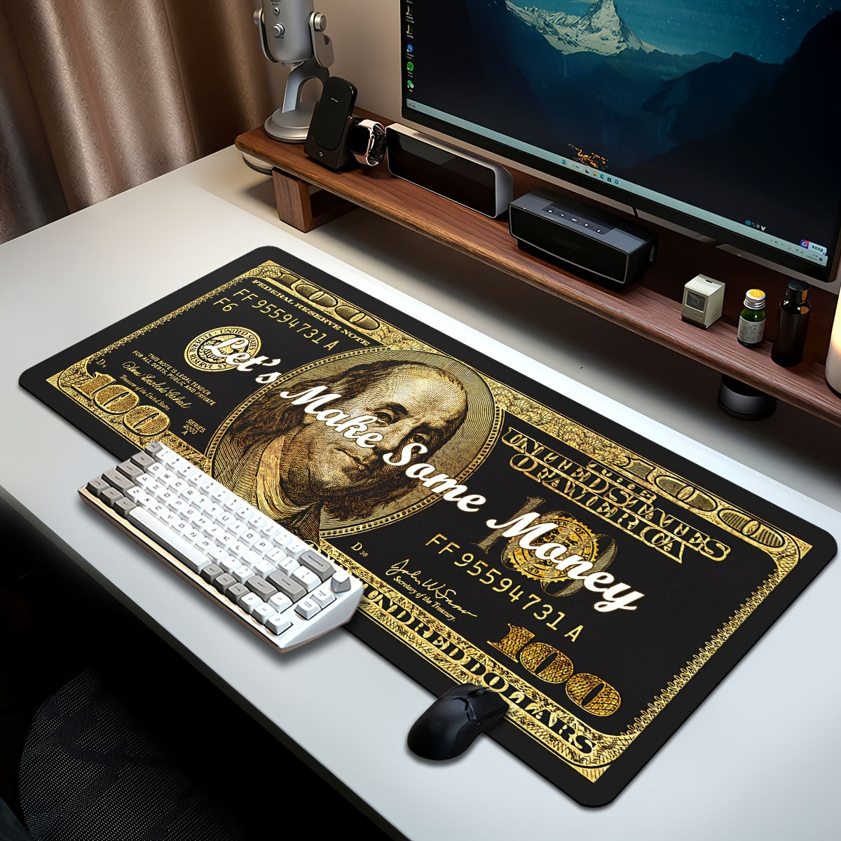 Armed Skeleton Gaming Mouse Pad with Name/Text - Durable Rubber Non-Slip Mouse Pad, Suitable for Keyboard, PC, Laptop, Office and Gaming Desk Accessories
