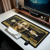 Armed Skeleton Gaming Mouse Pad with Name/Text - Durable Rubber Non-Slip Mouse Pad, Suitable for Keyboard, PC, Laptop, Office and Gaming Desk Accessories