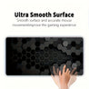 Extra-Large Hexagonal Black & Red Moon Design Gaming Mouse Pad - Durable Rubber Base, Surface - Ideal for Desk Decor, Study, Office - Perfect Gift for Gamers, Mouse Pads for Desk