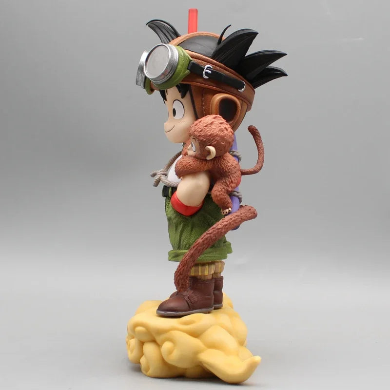 Anime Dragon Ball Son Goku Figure With Monkey Kid Goku Action Figure 26cm Pvc Statue Collection Model Toys Gifts