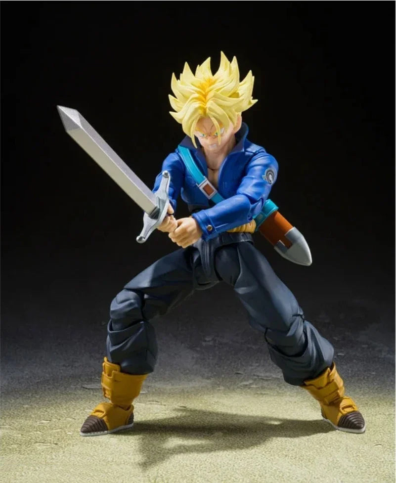 Dragon Ball Trunks Anime Figures SHF Saiyan Saiyan Trunks Boy From Future Collection Model Action Figure Toy Birthday Gift Decor B