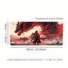 1pc Dragon Warrior Rubber Mouse Pad - Large, Washable, Non-Slip Surface with Dramatic Red & Black Dragon Design, Ideal for Office & Gaming Setup, Perfect Christmas & Halloween Gift, Gaming Desk Mat | Vibrant Desk Decor | Washable Rubber Mat, Dragon Decor 23.6*11.8inch（600x300x2mm）