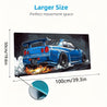 Blue Sports Car Design Mouse Pad - a Large Gaming And Office Laptop Mat Made of Durable Polyester, The Perfect Birthday Or Christmas Gift for Gamers, Desk Mouse Pad.