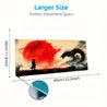 1pc Extra Large Samurai Gaming Mouse Pad - Non-Slip Surface, Vibrant Red Sun & Warrior Design, Durable Polyester & Rubber Base, Perfect for Office & Gaming Setup, Ideal Gift for Christmas & Halloween, Gaming Mouse Pad 30*60cm 11.8*23.6inch