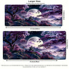 Large Cherry Blossom Landscape Mouse Pad & Gaming Desk Mat - Non-Slip Rubber Base, Thick Stitched Edges, Vibrant Night Sky Mountain Moon Design for Home Office & Gaming, Durable Gift for Birthdays Christmas (No Battery Needed), Large Gaming Mouse Pad, Non