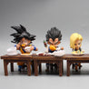 Dragon Ball Z Vegeta Figure Son Goku Son Gohan Kuririn Android 18 Eating 8cm Pvc Action Figures Collection Model Toys Gifts