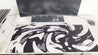 1pc Large Abstract Twisted Swirl Digital Print Mouse Pad & Desk Mat - Non-Slip Washable Polyester Gaming Surface with Wrist Support, Black White Gray Swirl Design for PC, Laptop, Office - Gamer Gift, Mouse Pads for Desk