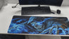 [Fantasy Gaming Mouse Pad] Large Fantasy-Themed Grim Reaper Skull Gaming Mouse Pad | Non-Slip Rubber Base, Smooth Surface for Office, Laptop, or Gaming Setup, Blue Flames & Dark Hooded Figure