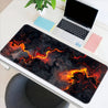 Flame of Passion Extra-Large Gaming Mouse Pad & Desk Mat - Thick Non-Slip Rubber Base, Precision Stitched Edges, Vibrant Flame Design, Washable Surface for Gamers & Office Use, Gamer Desk Setup, Artistic Desk Accessory