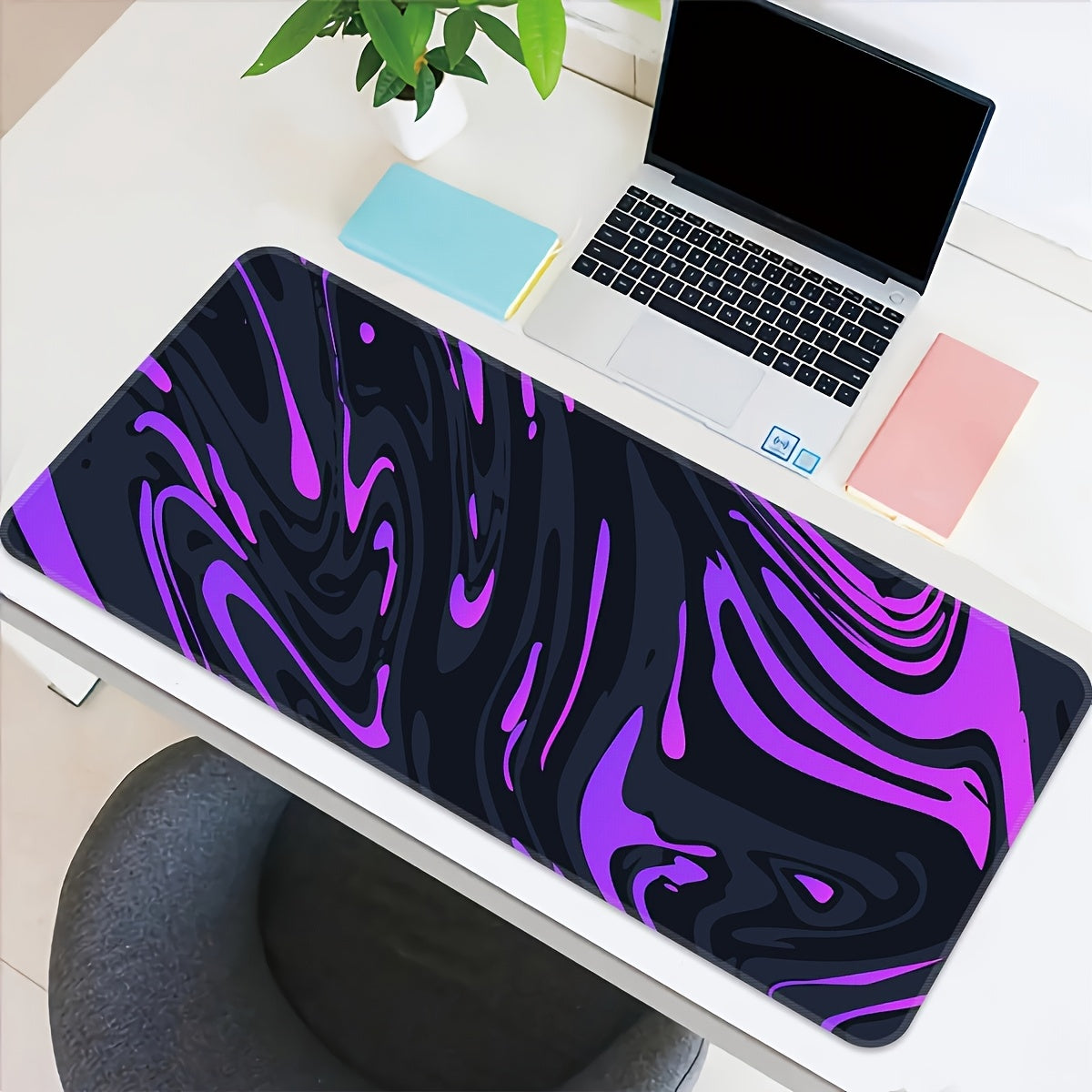 [Gaming Mouse Pad] Extra-Large Non-Slip Gaming Mouse Pad | Pink-Purple Gradient, Thickened Rubber Desk Mat, Washable with Precision Hemming, Rectangular Office Desk Accessory, Ideal Gift