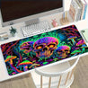 [Vibrant Gaming Mouse Pad] Large Skull Gaming Mouse Pad | Vibrant Purple & Blue Artwork, Non-Slip Rubber Base - Perfect for Gamers, Office Workers, E-Sports & Streaming - Great Gift for Desk Enthusiasts, Gaming Desk Accessory, Artistic Desk Mat, Nonslip B