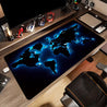 [Glow-in-the-Dark Mouse Pad] Glow-in-the-Dark Large Blue World Map Mouse Pad | Rubber Base Desk Mat for Gaming & Office, Ideal for Laptops and RVs, Perfect Birthday or Christmas Gift