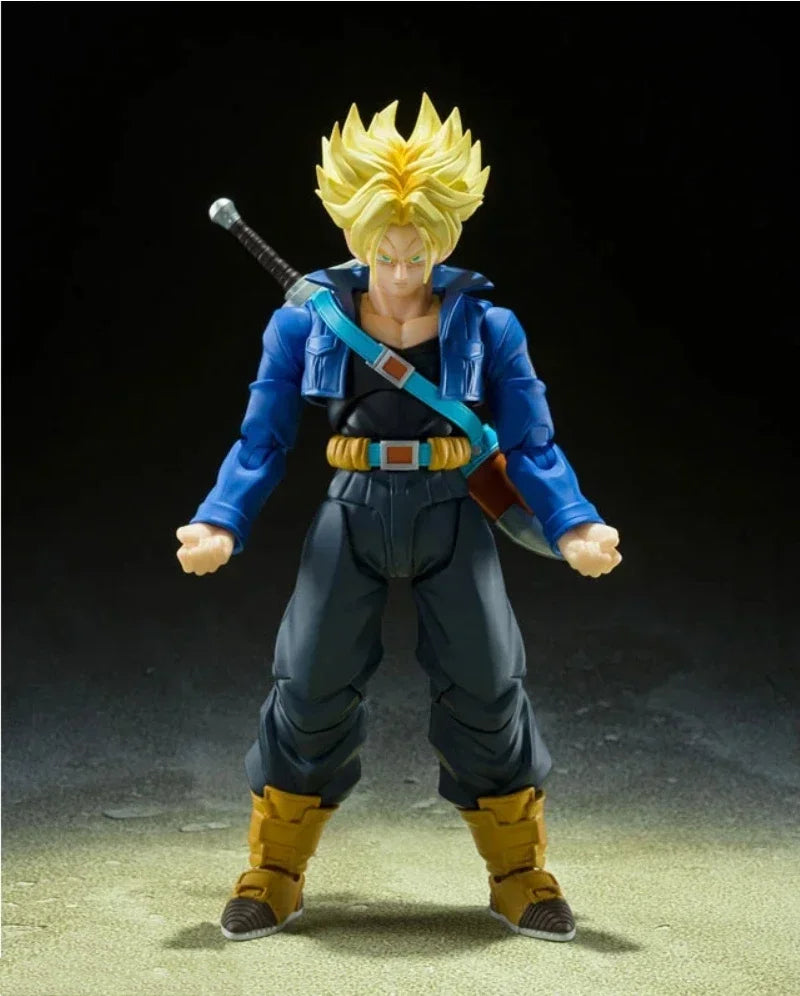 Dragon Ball Trunks Anime Figures SHF Saiyan Saiyan Trunks Boy From Future Collection Model Action Figure Toy Birthday Gift Decor A